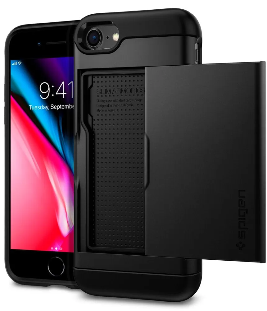 Slim Armor CS Designed for Apple iPhone 8 Case (2017) / Designed for iPhone 7 Case (2016) - Black