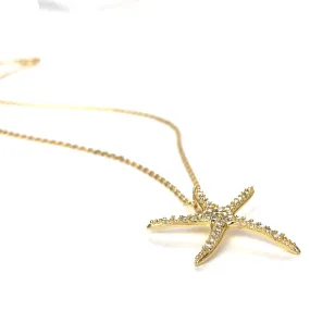 SMALL PAVE STARFISH NECKLACE