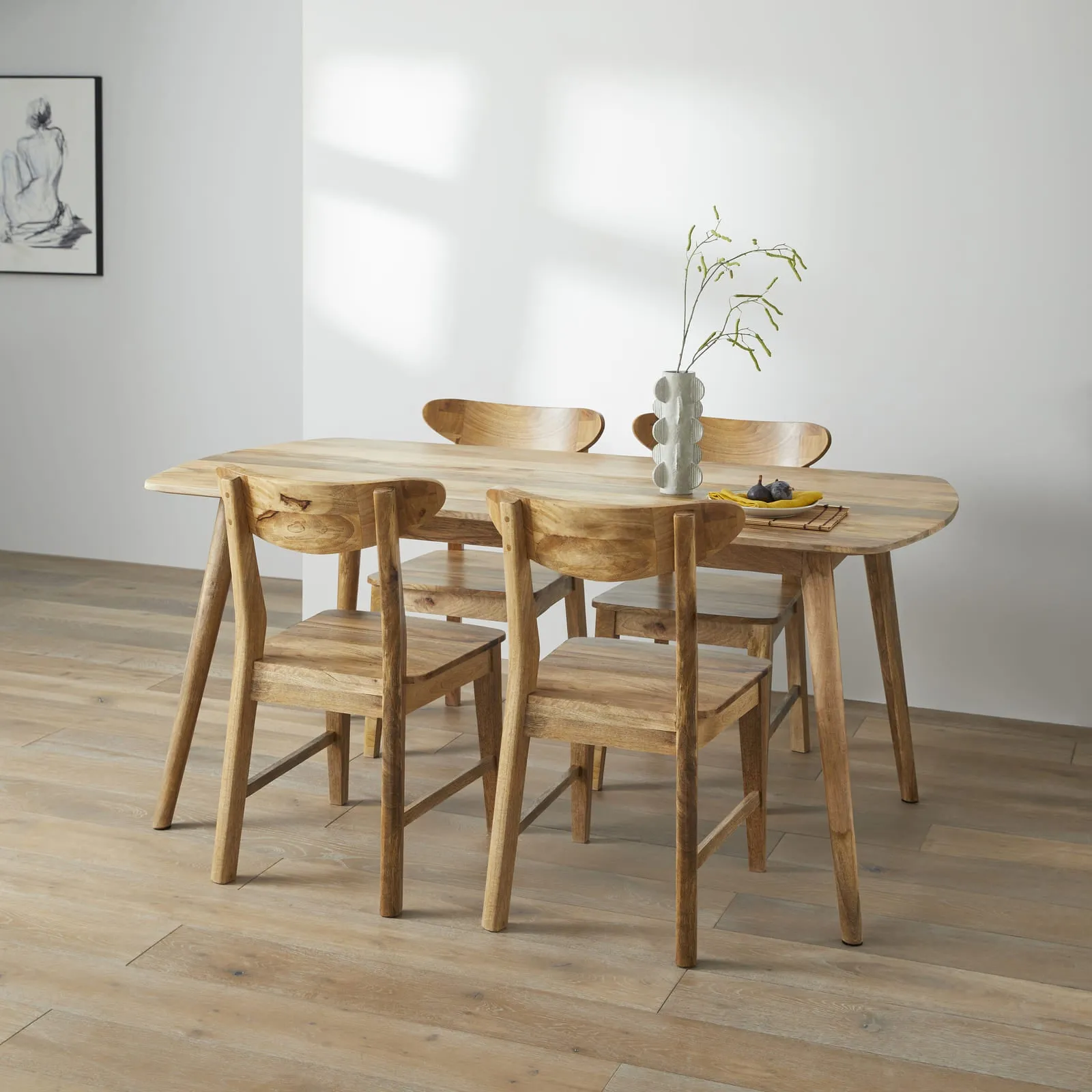 Solid Mango Wood Dining Chair