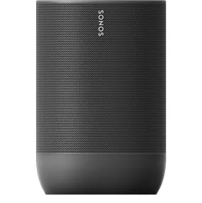 Sonos - Move Smart Portable Wi-Fi and Bluetooth Speaker with Alexa and Google Assistant - Black