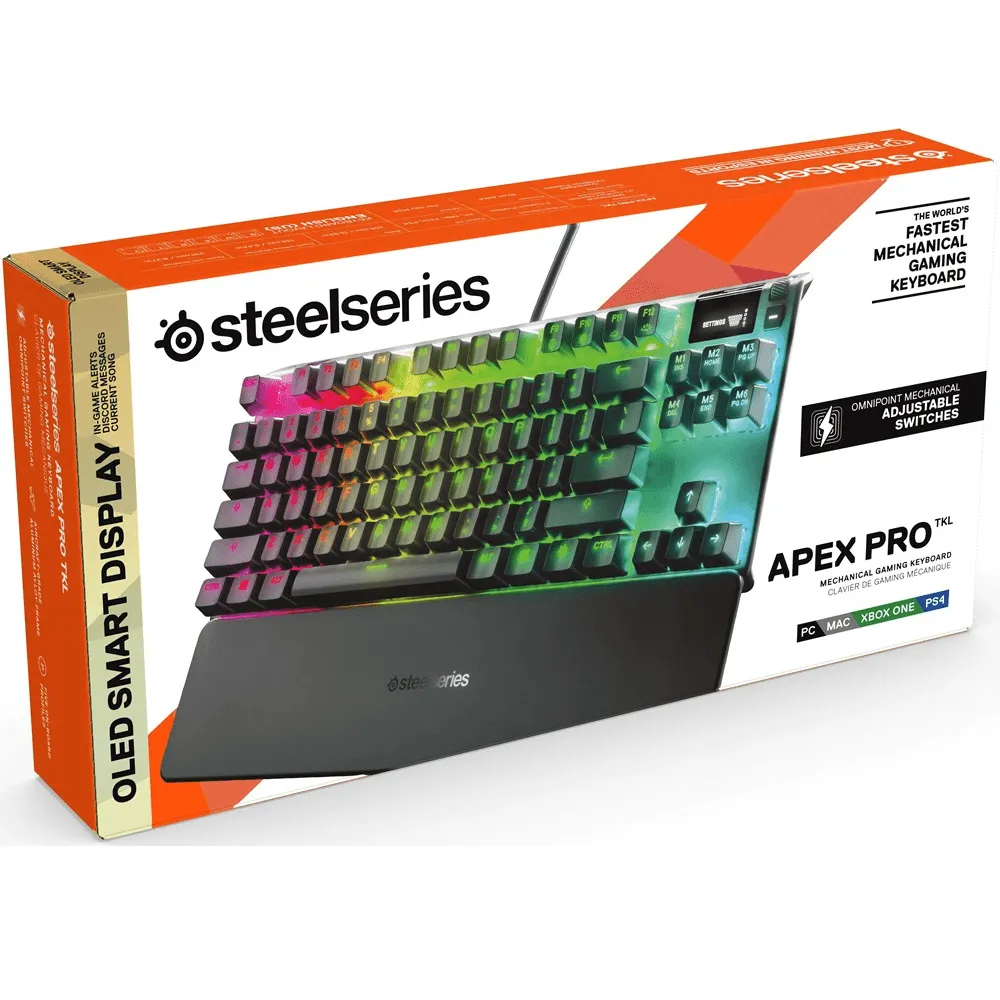 SteelSeries Apex Pro TKL RGB Mechanical Gaming Keyboard Compact