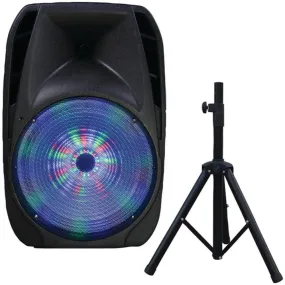 Supersonic iq-4415djbt 15 Portable Bluetooth DJ Speaker with Stand