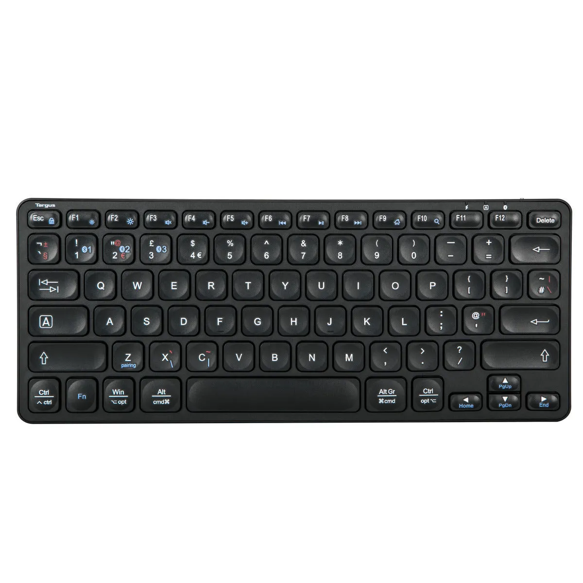 Targus - Keyboard - Compact, Multi-Device, Antimicrobial - Wireless - Bluetooth 5.1 - Qwerty - Uk - Black - B2b