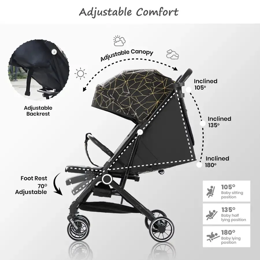 Teknum TravelZen Stroller (Black Gold)