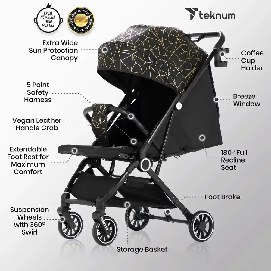 Teknum TravelZen Stroller (Black Gold)