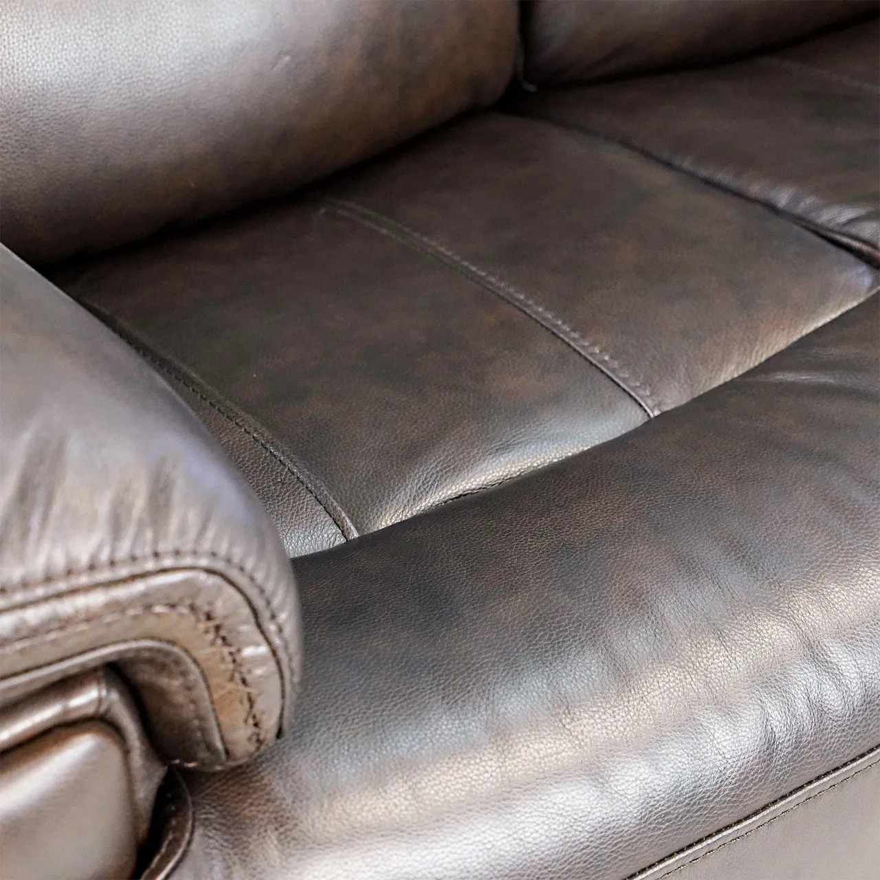 Timo Leather Power Reclining Loveseat with Adjustable Headrest