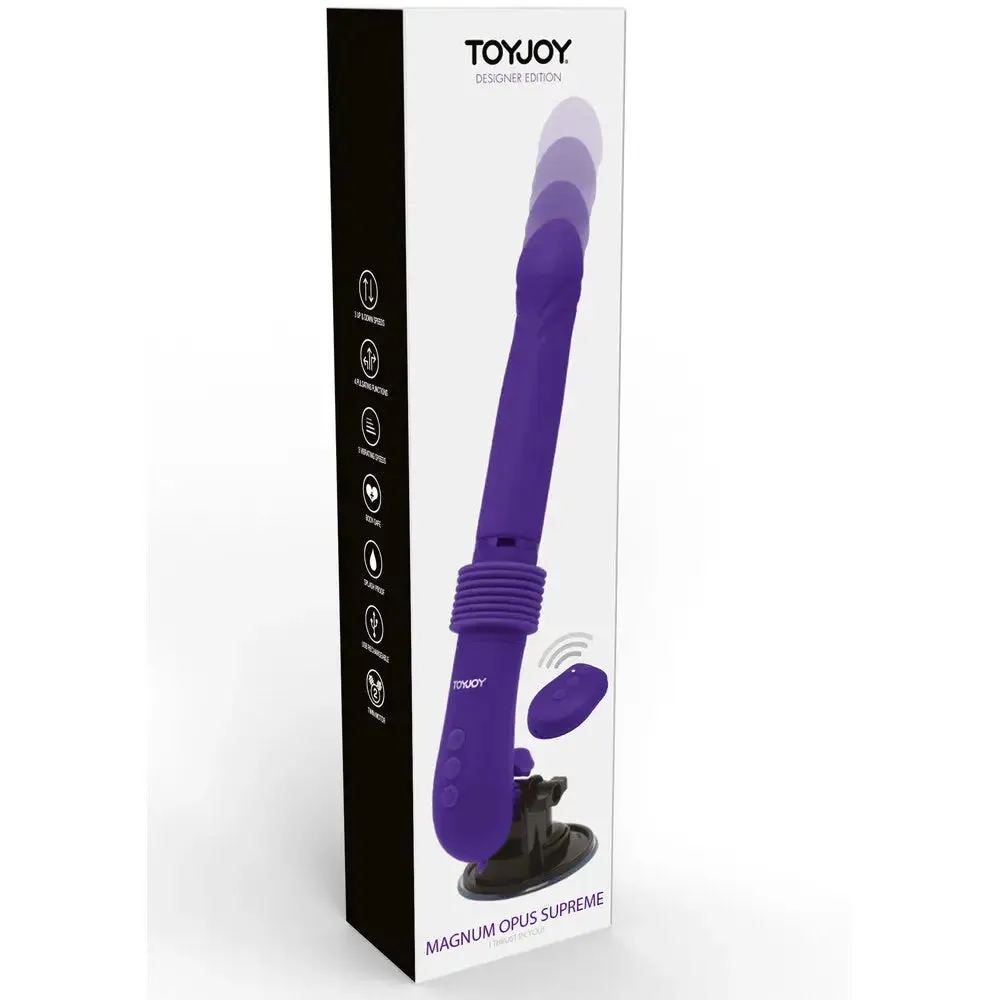 Toyjoy Silicone Purple Rechargeable Thrusting Vibrator