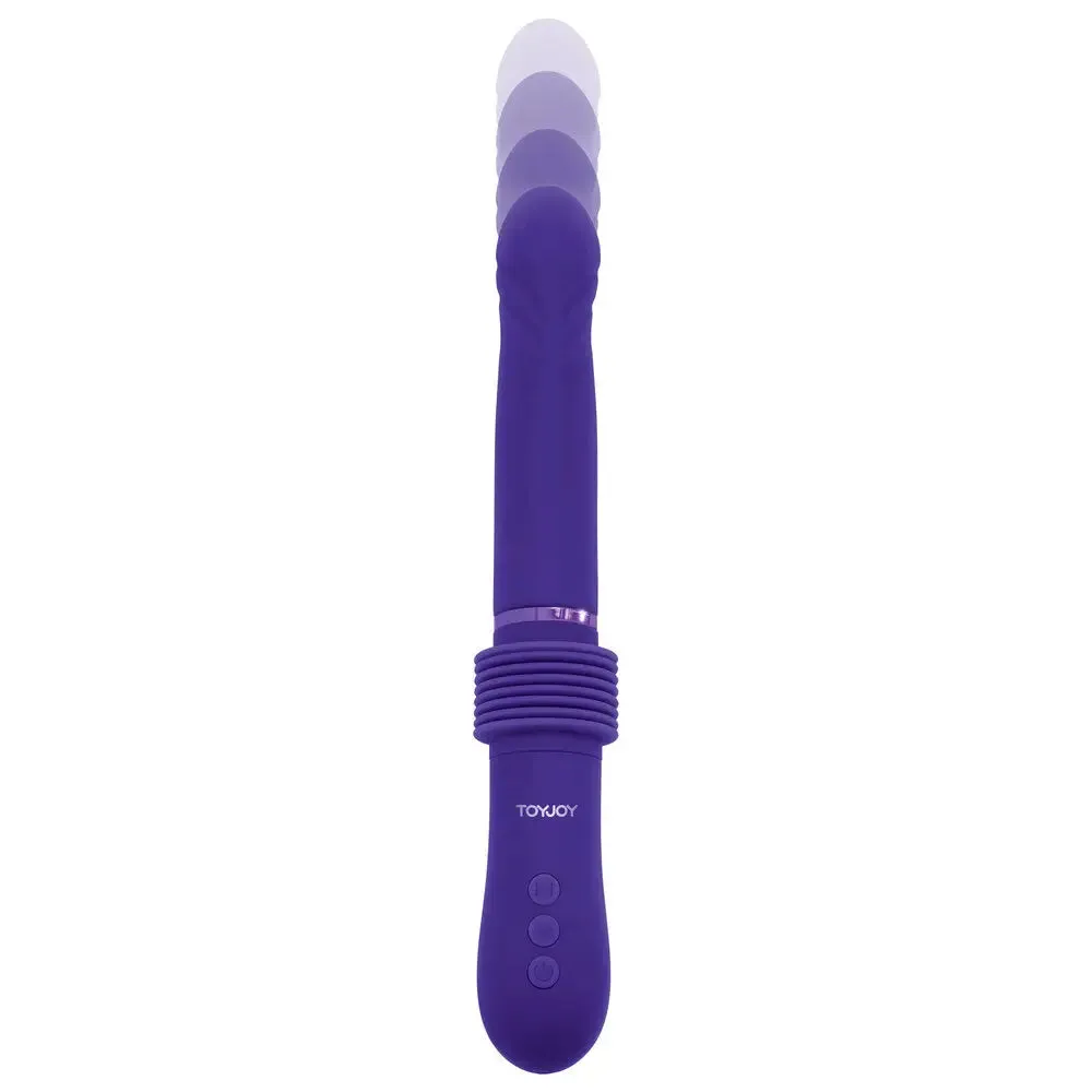 Toyjoy Silicone Purple Rechargeable Thrusting Vibrator