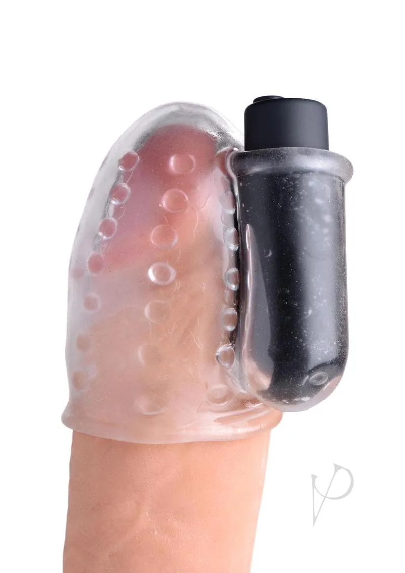 Trinity Men Rechargeable Bullet Penis Head Teaser with Remote Control Clear