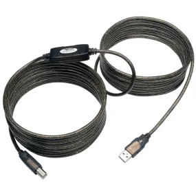 Tripp Lite 25Ft Usb 2.0 Hi-Speed Active Repeater Cable Usb-A To Usb-B M/M 25' - Usb Cable - Usb Type B (M) To Usb (M) -