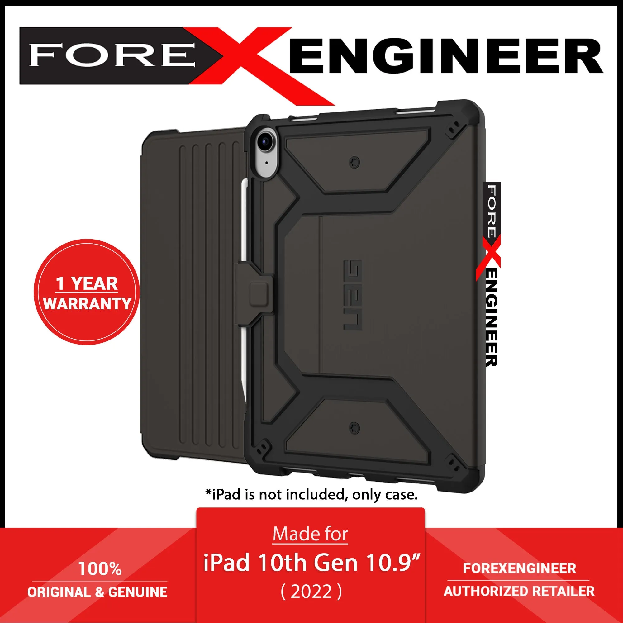 UAG Metropolis SE for iPad 10th Gen ( 2022 ) 10.9" - 10.9 - Black