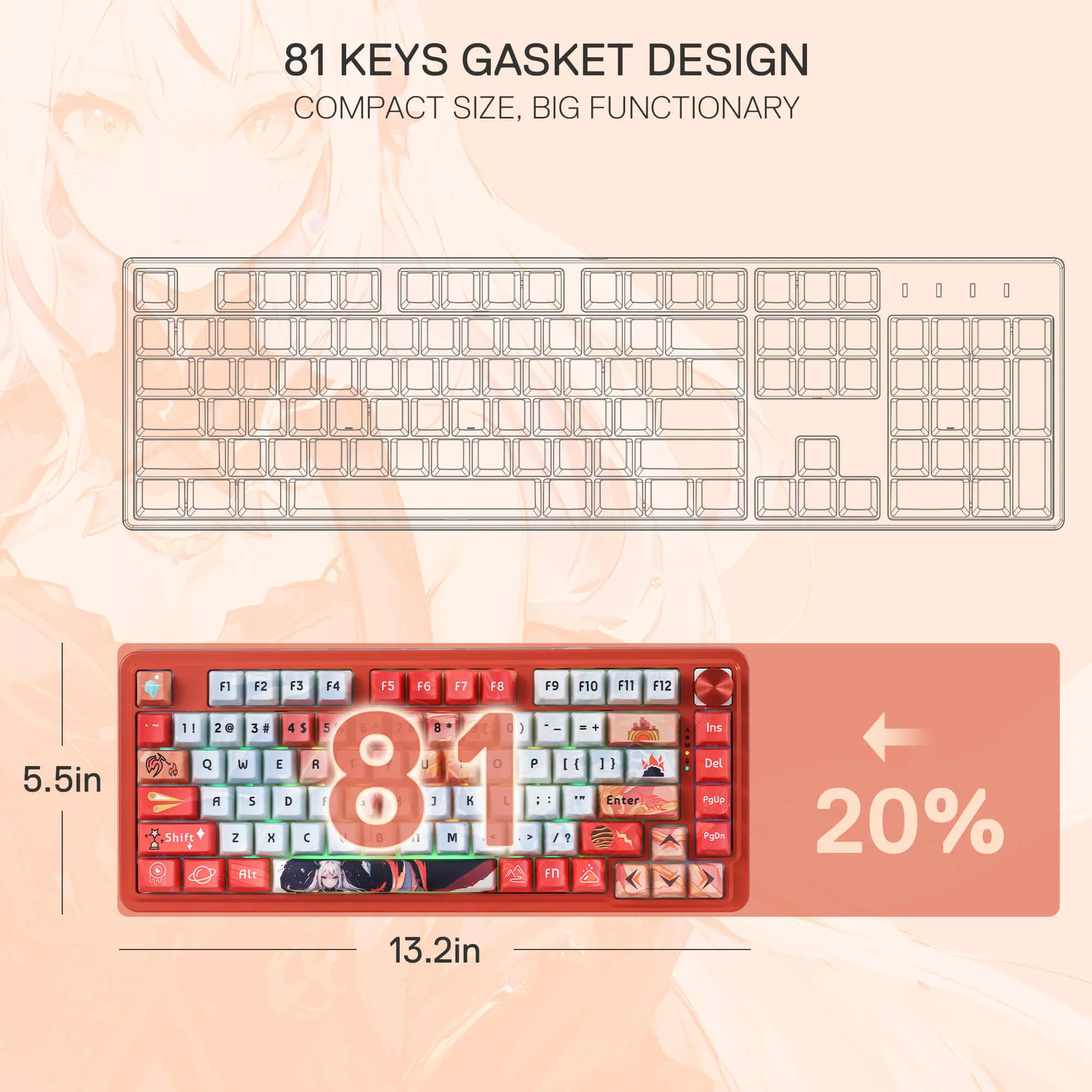 UCAL K673 PRO Anime Keyboard