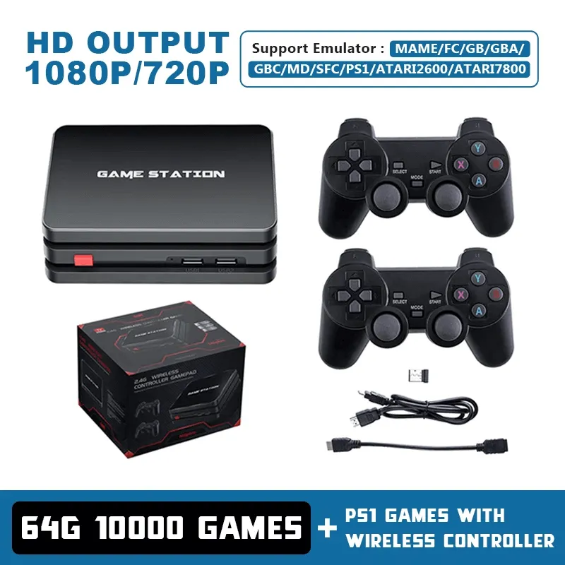 Video Game Consoles Built-in 10000 Games With Wireless Controller