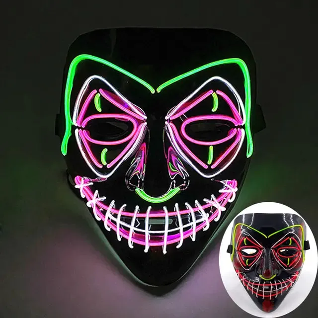 Wireless Halloween LED Purge Mask