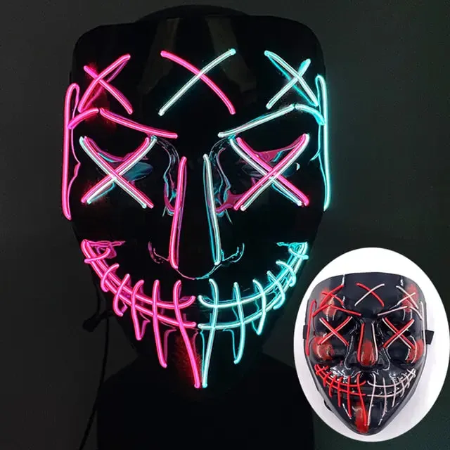 Wireless Halloween LED Purge Mask