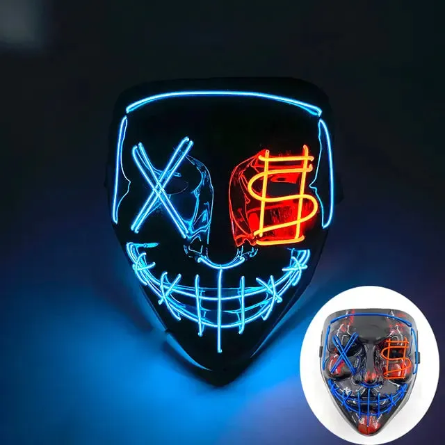 Wireless Halloween LED Purge Mask