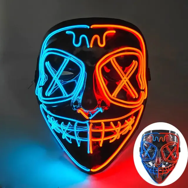 Wireless Halloween LED Purge Mask