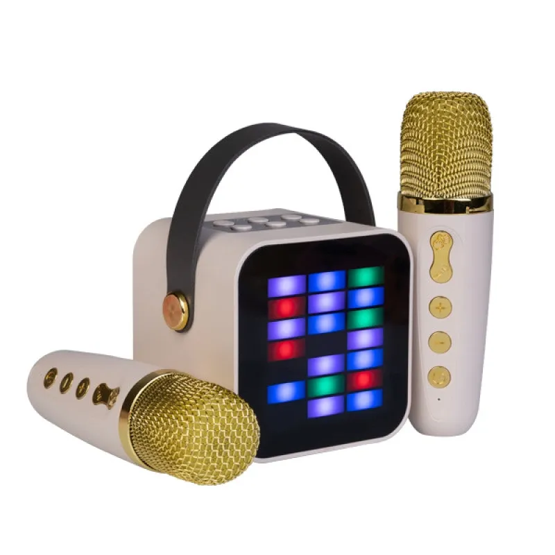 Wireless Karaoke Duo White and Gold