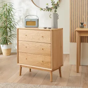 Wright Oak Chest of 3 Drawers