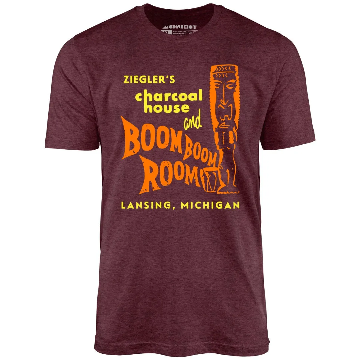 Ziegler's Charcoal House & Boom Boom Room - Lansing, MI - Vintage Tiki Bar - Unisex T-Shirt