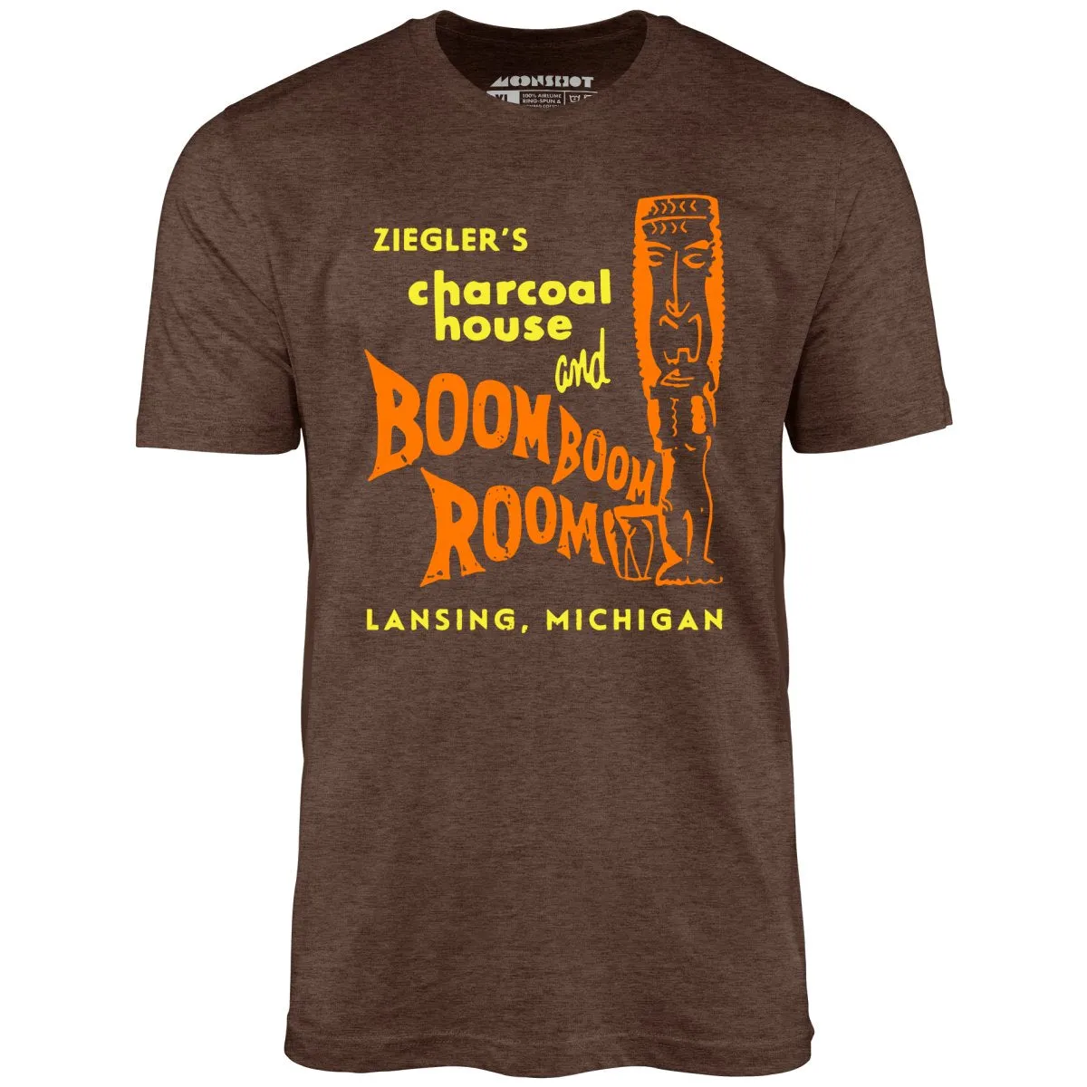 Ziegler's Charcoal House & Boom Boom Room - Lansing, MI - Vintage Tiki Bar - Unisex T-Shirt